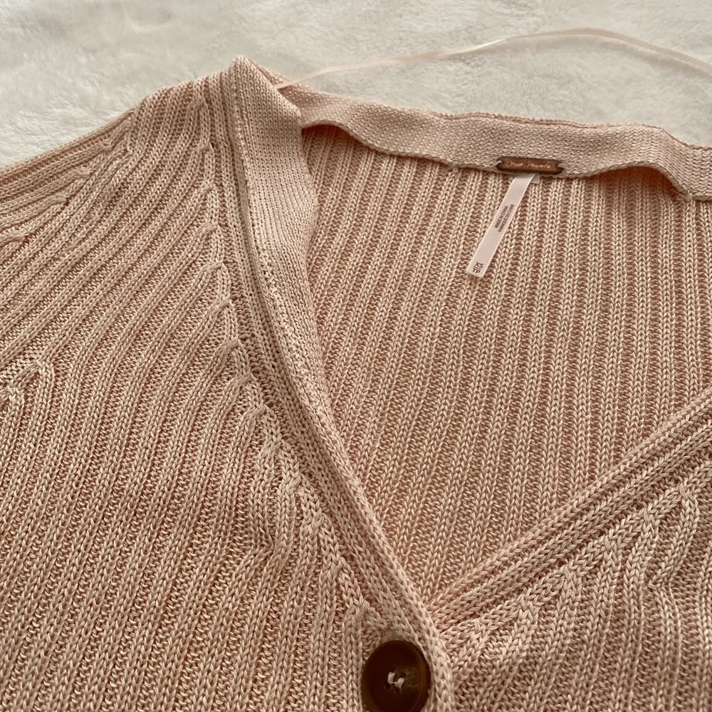 Free People Game On Ribbed Cardigan Size XS Boho Casual Beachy